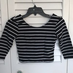 SOLD Cropped striped shirt